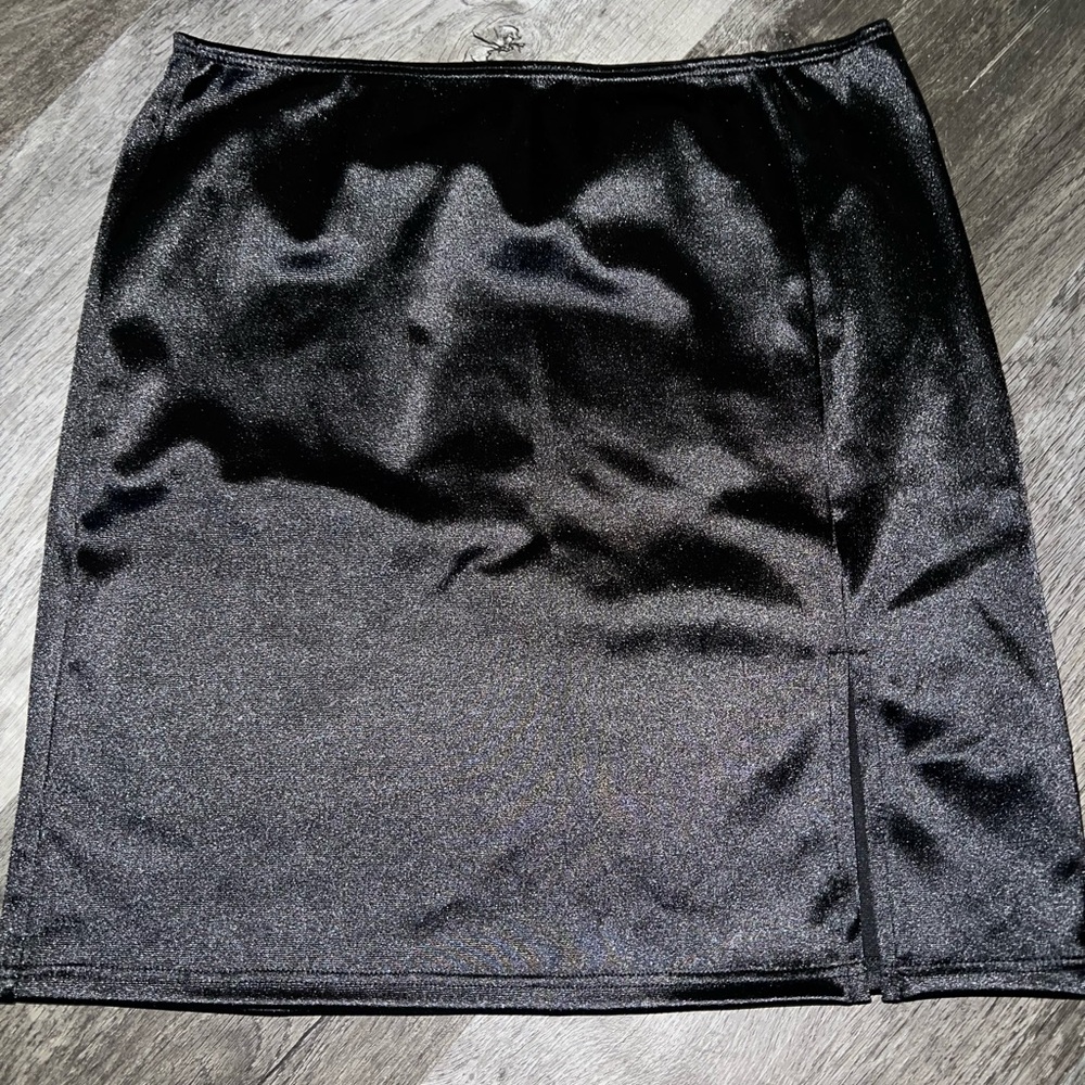 Black mini skirt